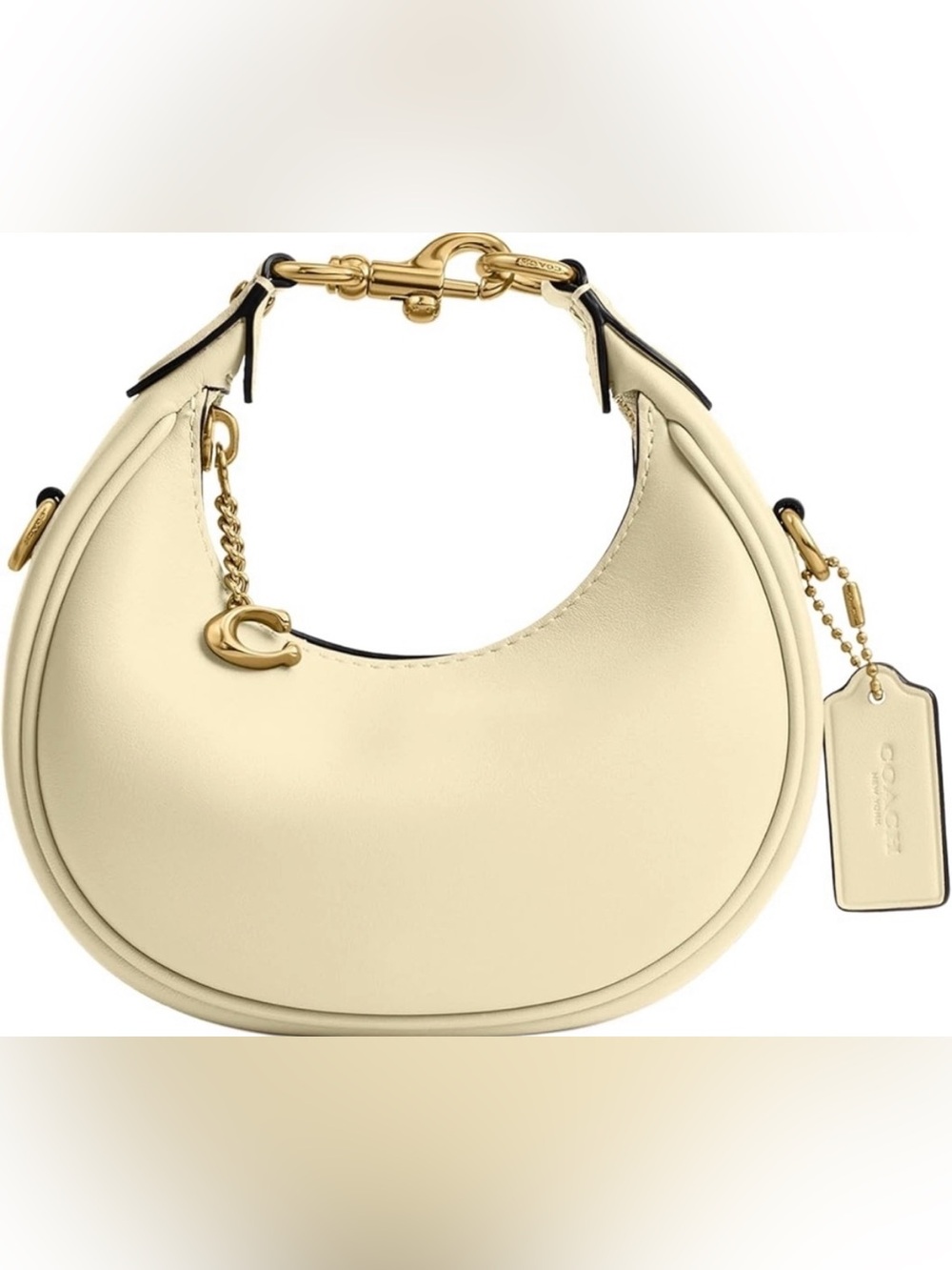 Coach Cream Crescent Hobo with Gold Hardware